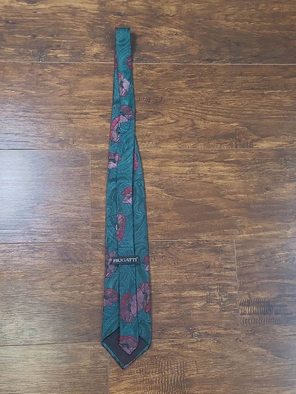 Bugatti Teal Floral Men's Tie - Classic Pattern